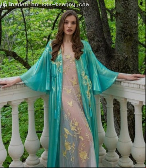 Preview of: Such a pretty dress and robe on this wonderful transgender woman!